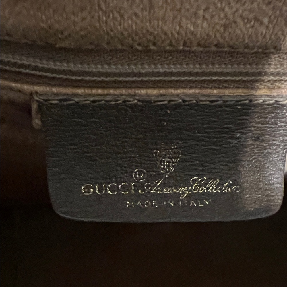 Gucci Monogram Satchel with Red and Green Accents - Picture 11 of 16